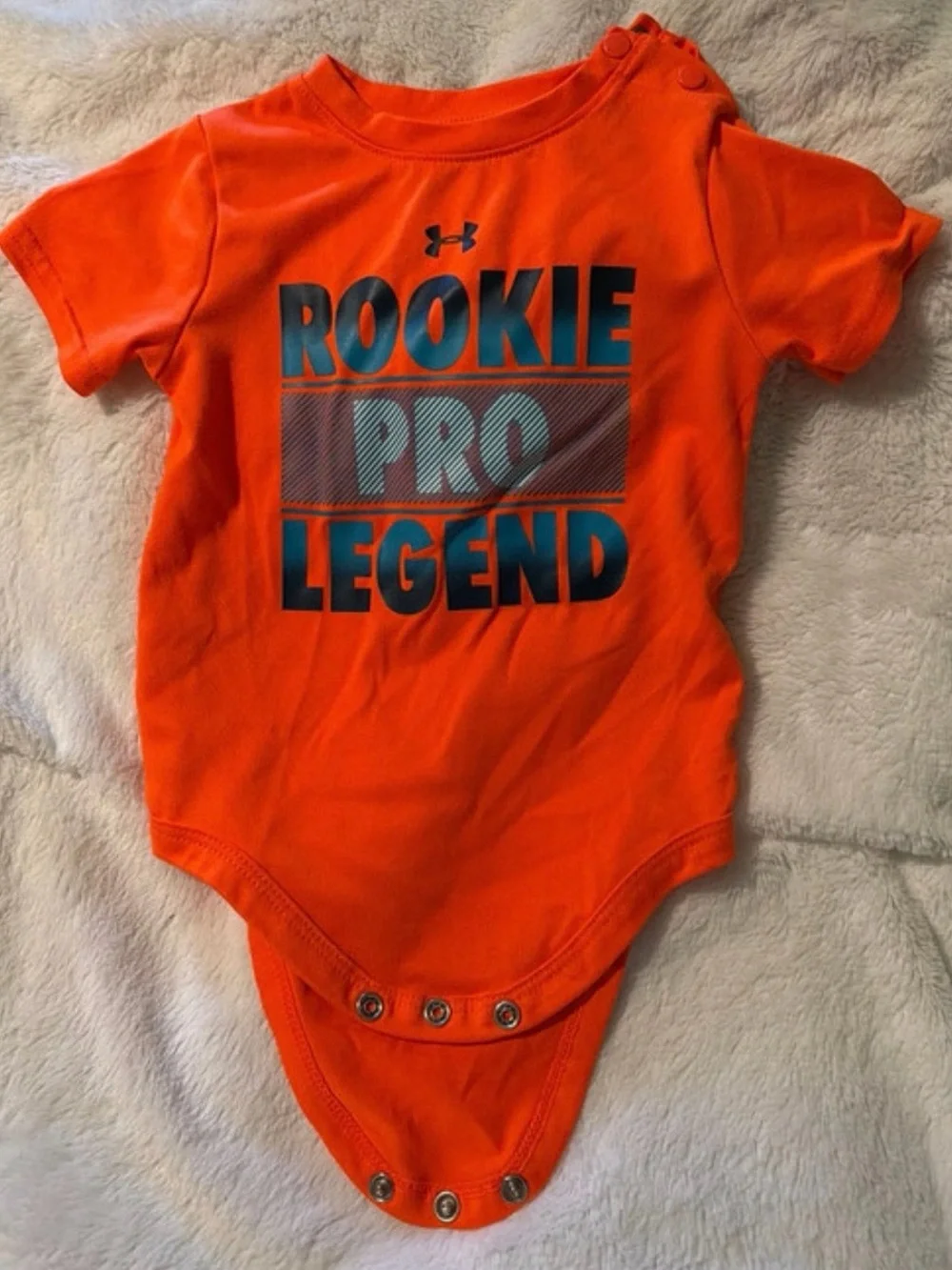 Under Armour Orange 'Rookie Pro Legend' Infant One-Piece Bodysuit